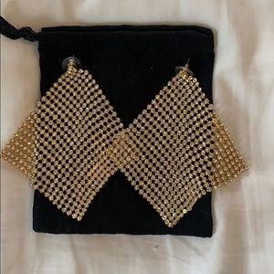 Gold sparkly earrings